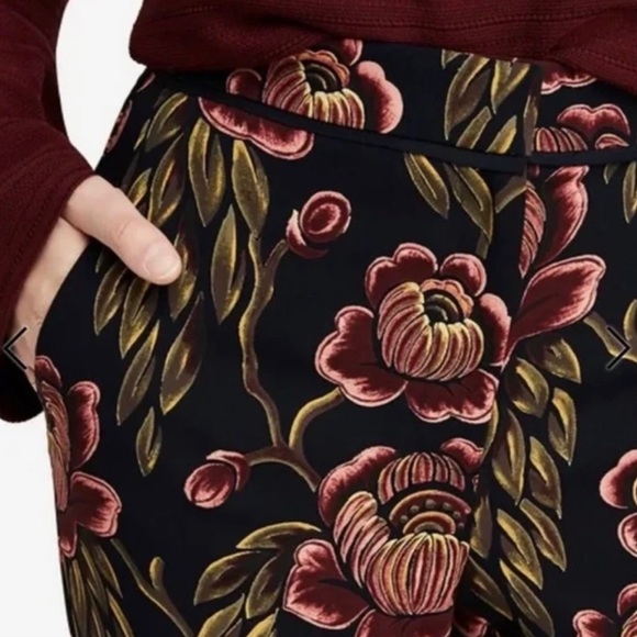 NWOT Ann Taylor Floral Boho Wide Leg Floral Trousers Sz 14 - Picture 4 of 10